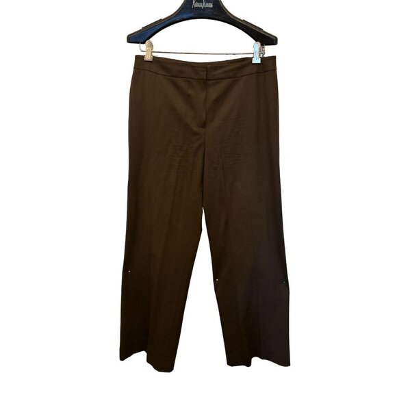 Lafayette 148 New York Trousers Pants Wool Strait Leg Size 10 - Picture 8 of 8